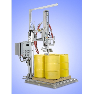 印染助剂灌装机_1000升/IBC/吨桶摇臂式灌装机-一站式解决方案